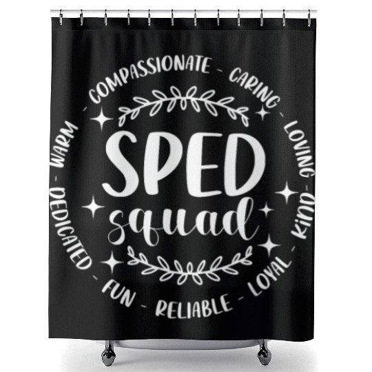 Sped Squad Special Education Teacher Back To Schoo Shower Curtains