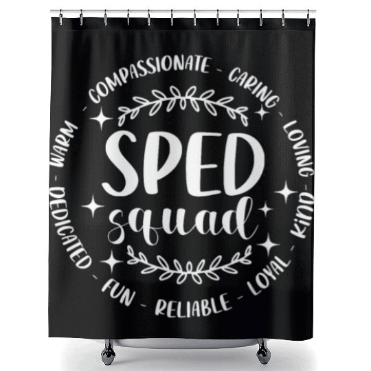 Sped Squad Special Education Teacher Back To Schoo Shower Curtains