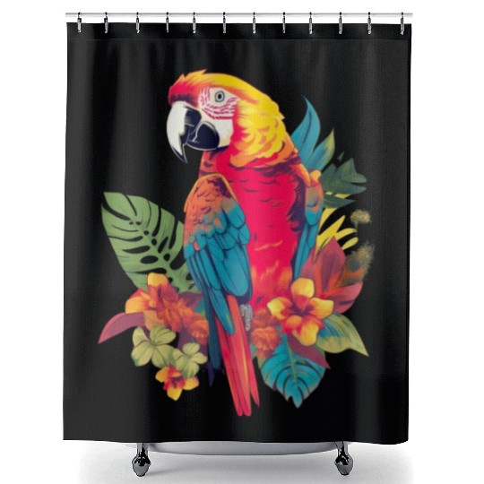 Macaw Parrot for a Bird Lover Animal Lover Shower Curtains