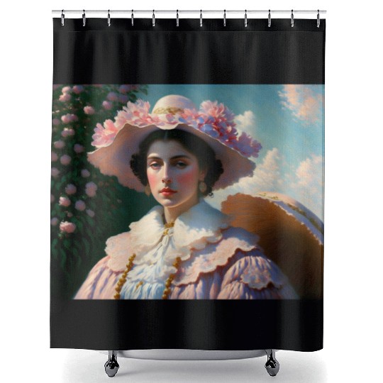 sad woman Shower Curtains