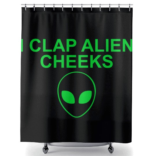 I Clap Alien Cheeks Allien Shower Curtains