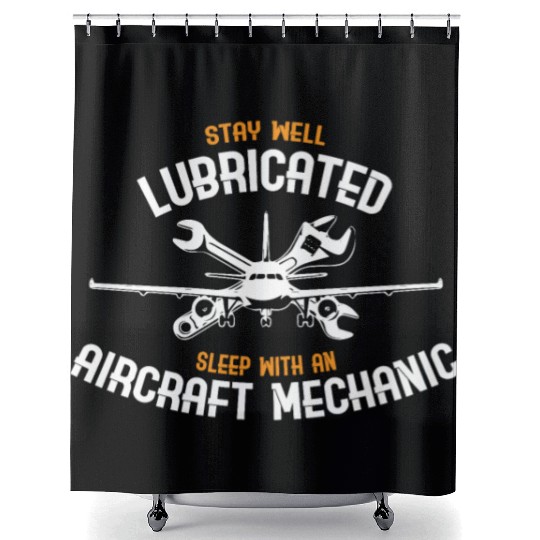 Aircraft Mechanic Shower Curtains