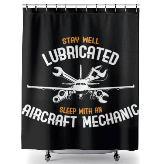 Aircraft Mechanic Shower Curtains