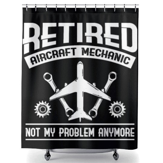 Aircraft Mechanic Shower Curtains