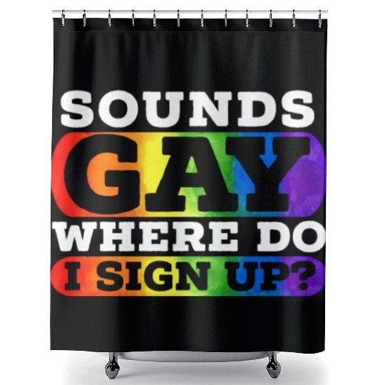 Gay Rights Rainbow Pride Month LGBTQ Gay Pride Shower Curtains
