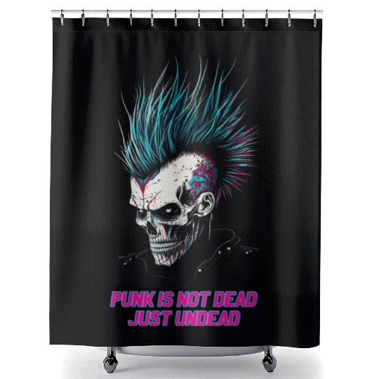 Punk is not dead, just undead! Shower Curtains
