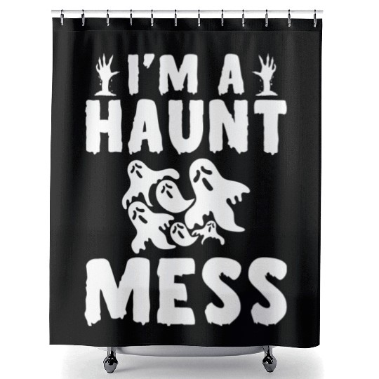 Halloween Paranormal Ghost Hunters Horror Fans Shower Curtains