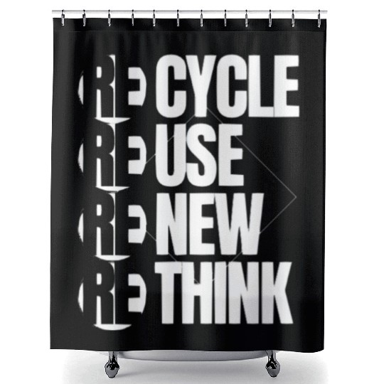 Recycle Reuse Renew Rethink For Earth Day Shower Curtains