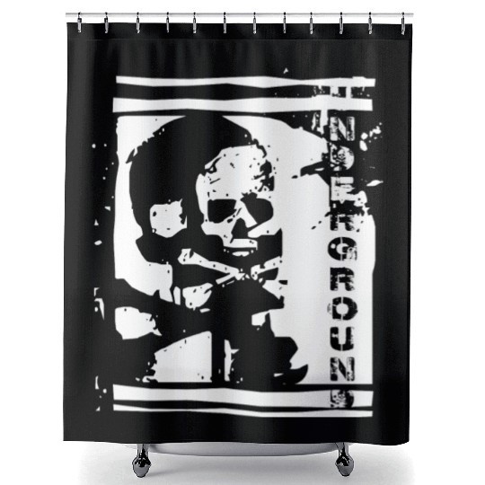 UNDERGROUND skull PUNK design Shower Curtains