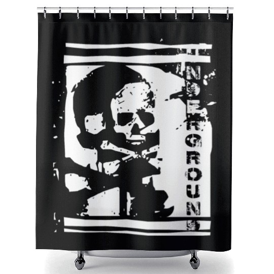 UNDERGROUND skull PUNK design Shower Curtains