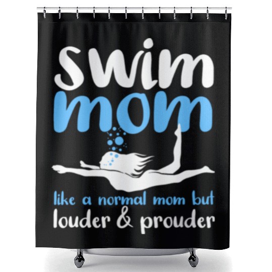 Swimming Swim Mom Shower Curtains