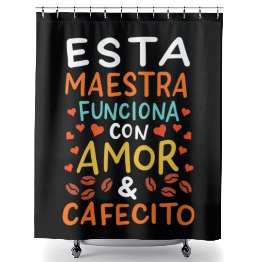 Spanish Teacher Maestra Shower Curtains