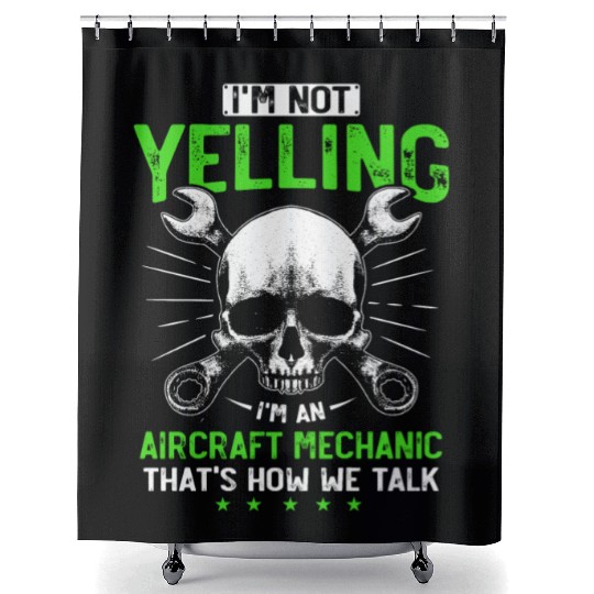 Aircraft Mechanic, airplane mechanic Shower Curtains
