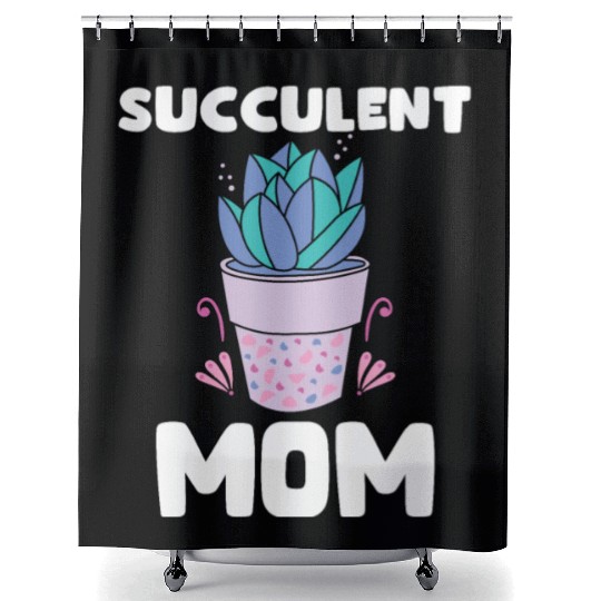 Cute Succulent Mom Outfit Garden Lovers Shower Curtains