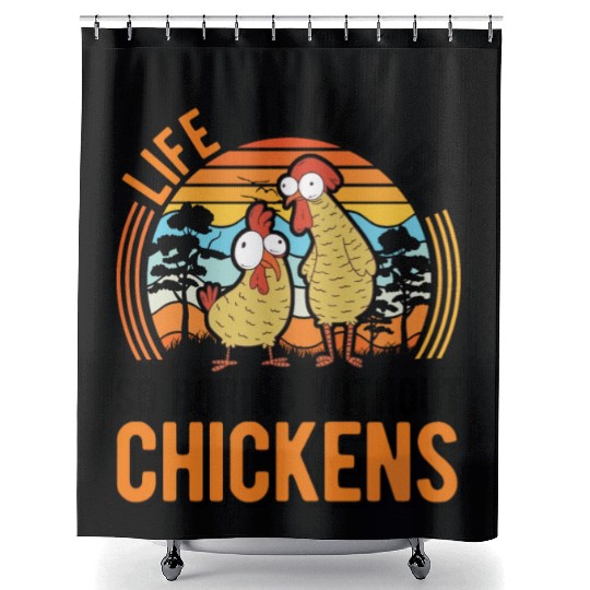 Chickens Chicken Farm Farmer Shower Curtains