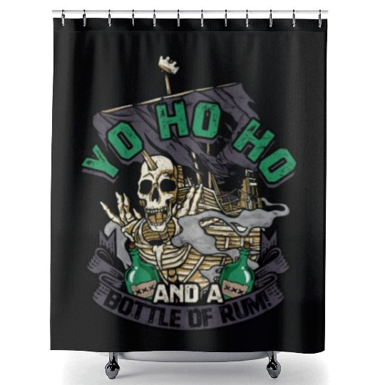 Yo ho ho and a bottle of rum! - Pirate Shower Curtains