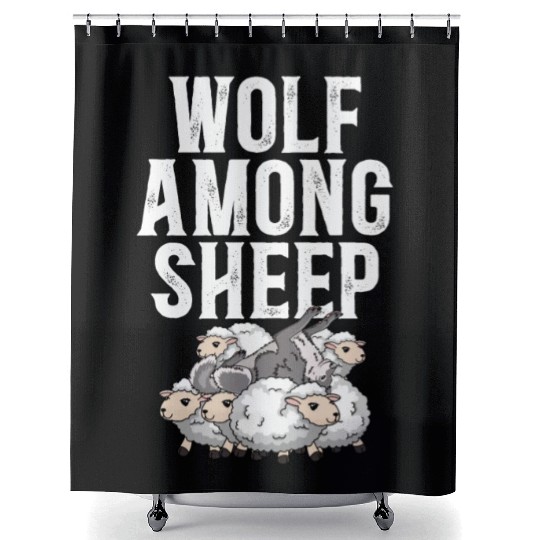 Wolf Among Sheep Wolves Animal Werewolf Wolf Lover Shower Curtains