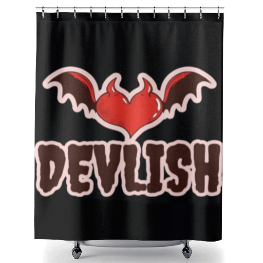 Devlish Bat Shower Curtains