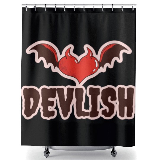 Devlish Bat Shower Curtains