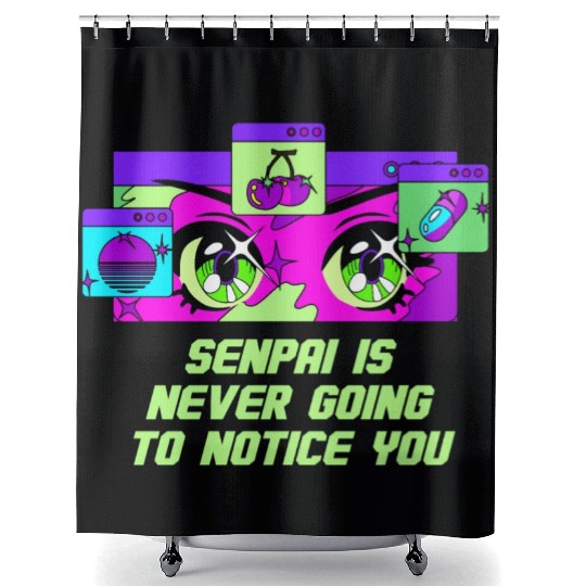 Senpai Is Never Going to Notice You Anime Funny Ma Shower Curtains