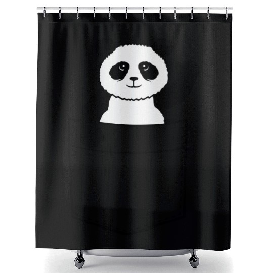 Travel Chest Bag Panda Bear Waving Friendly Shower Curtains