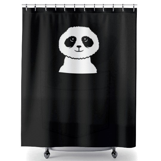 Travel Chest Bag Panda Bear Waving Friendly Shower Curtains