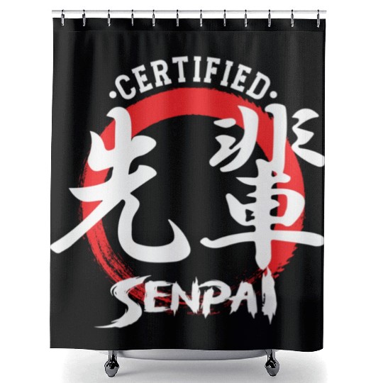 Certified Senpai Japanese Manga Anime Lover Otaku Shower Curtains