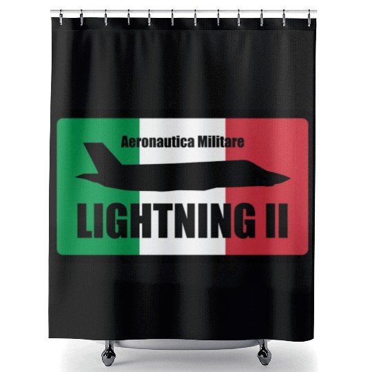 Italian F35 Lightning Small logo trending Shower Curtains