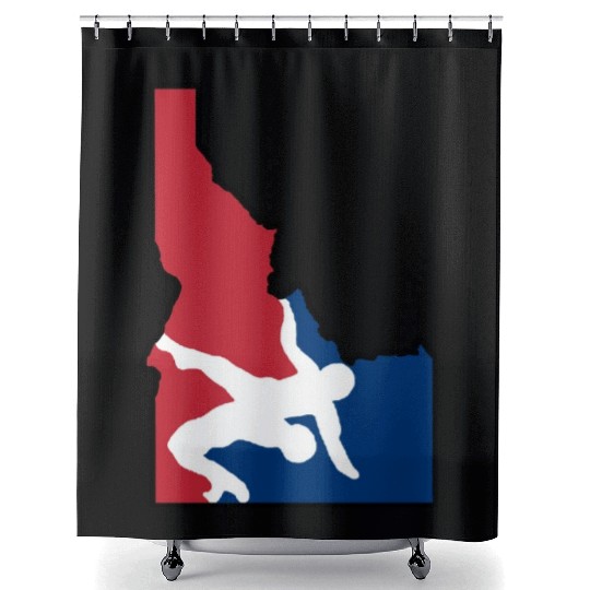 Idaho Wrestling (USA Colors) Shower Curtains