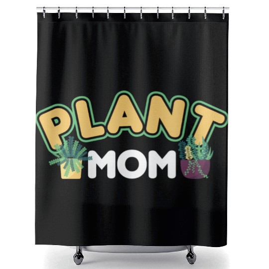 Plant Mom Plant Whisperer Plants Cactus Lover Shower Curtains