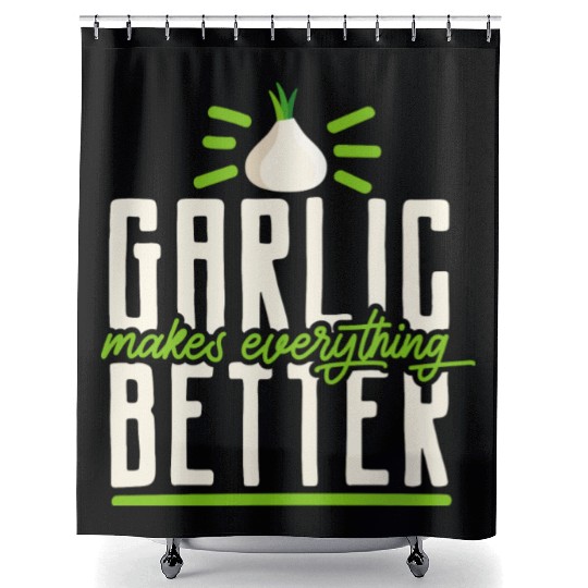 Garlic Garlic Cloves Garlic Lover Cooking Shower Curtains