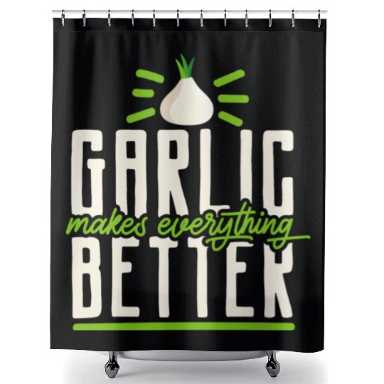 Garlic Garlic Cloves Garlic Lover Cooking Shower Curtains