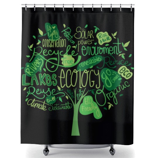 Earth Tree Pro Environment Nature Shower Curtains
