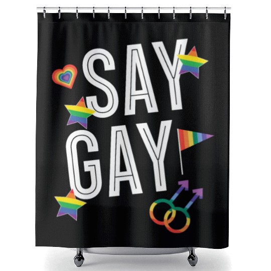 Gay Rights Rainbow Pride Month LGBTQ Gay Pride Shower Curtains