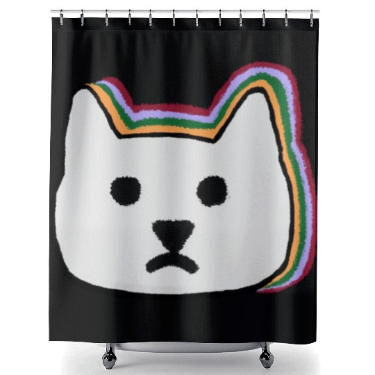 cat face Shower Curtains