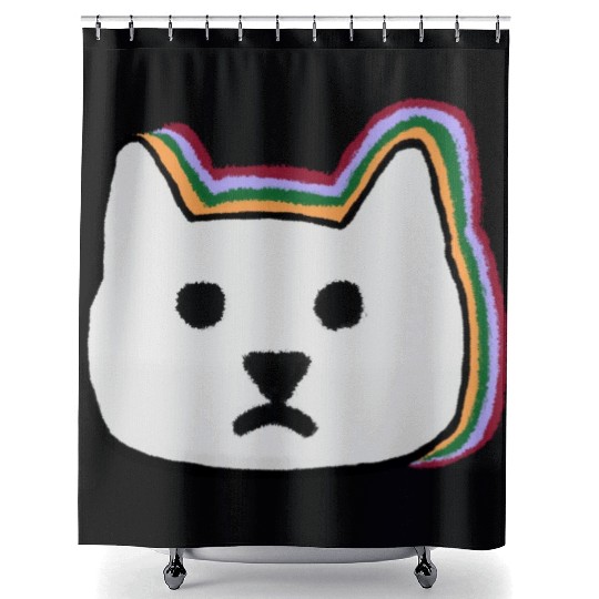 cat face Shower Curtains