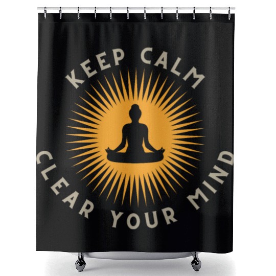 Keep Calm, Clear Your Mind Shower Curtains