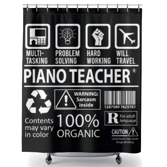 Piano Teacher Shower Curtains - Multitasking Job Gift Item