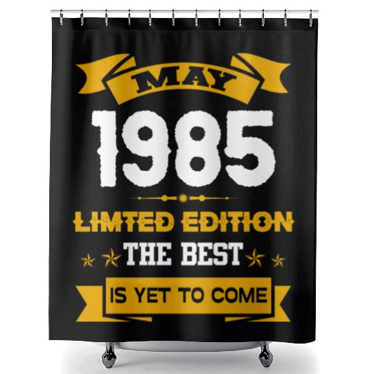 May 1985 Birthday Surprise Shower Curtains