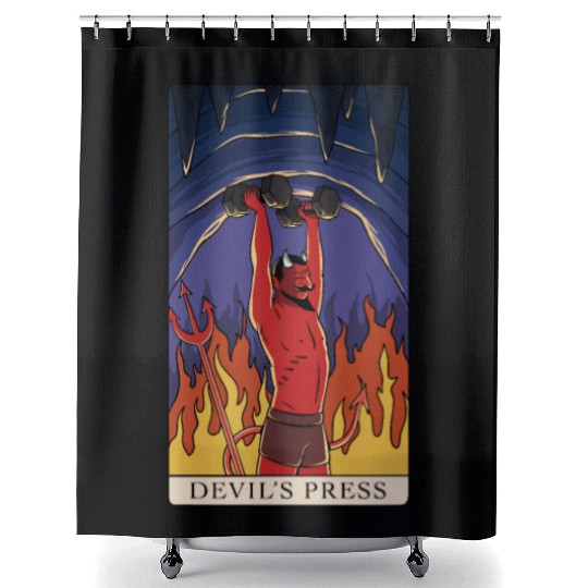 Tarot Devils Press Fitness Gym Bodybuilding Shower Curtains