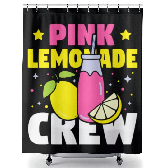 Funny Pink Lemonade Crew Lemon Juice Bossfruit lov Shower Curtains