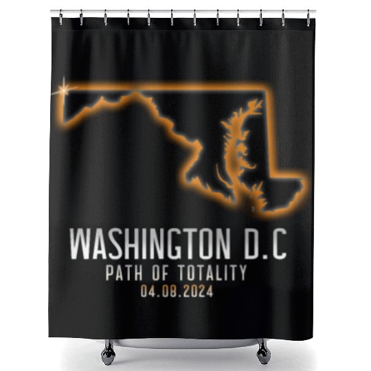 Washington DC Path Of Totality 4.8.24 EclipseWashi Shower Curtains