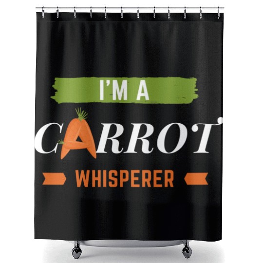 Im a carrot whisperer Shower Curtains