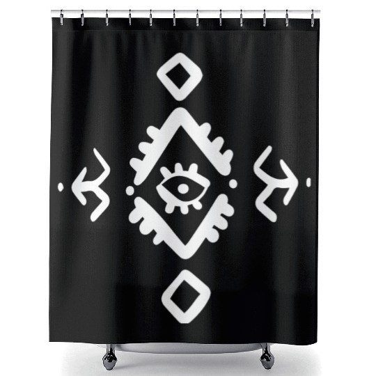 Greek Evil Eye Shower Curtains