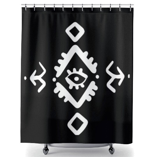 Greek Evil Eye Shower Curtains
