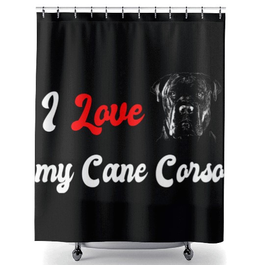 I love my Cane Corso dog Shower Curtains