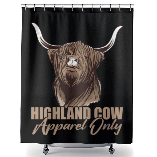 Highland Cow Apparel Only Shower Curtains