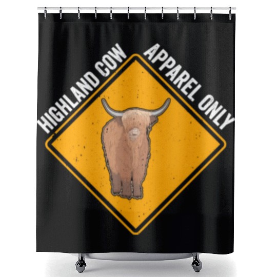 Highland Cow Apparel Only Shower Curtains