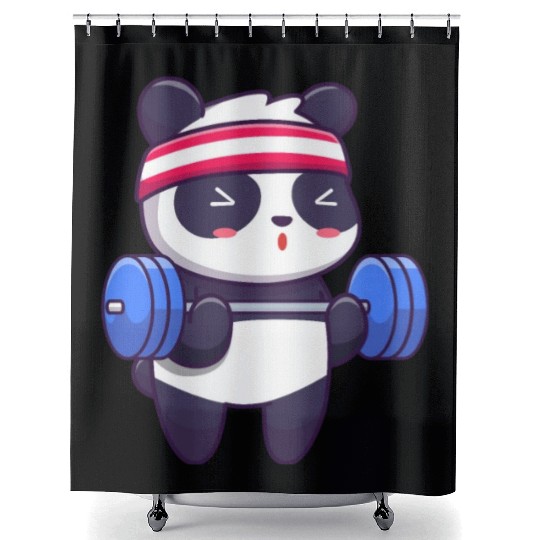 TEDDY BEAR TRAINING GYM Shower Curtains