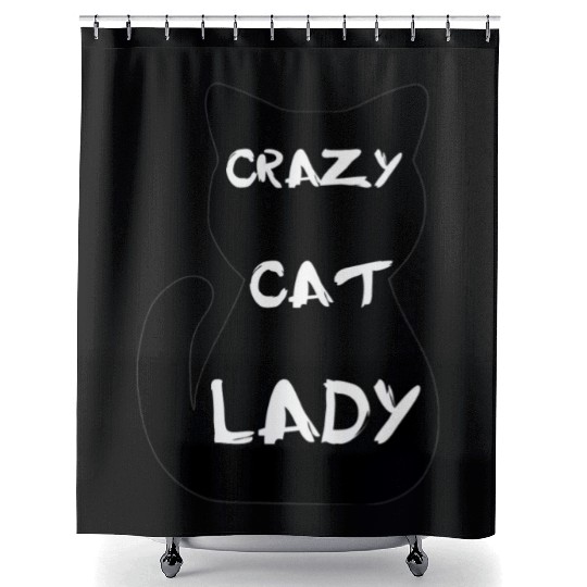 Crazy cat lady Shower Curtains